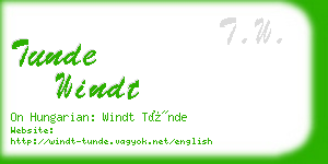 tunde windt business card